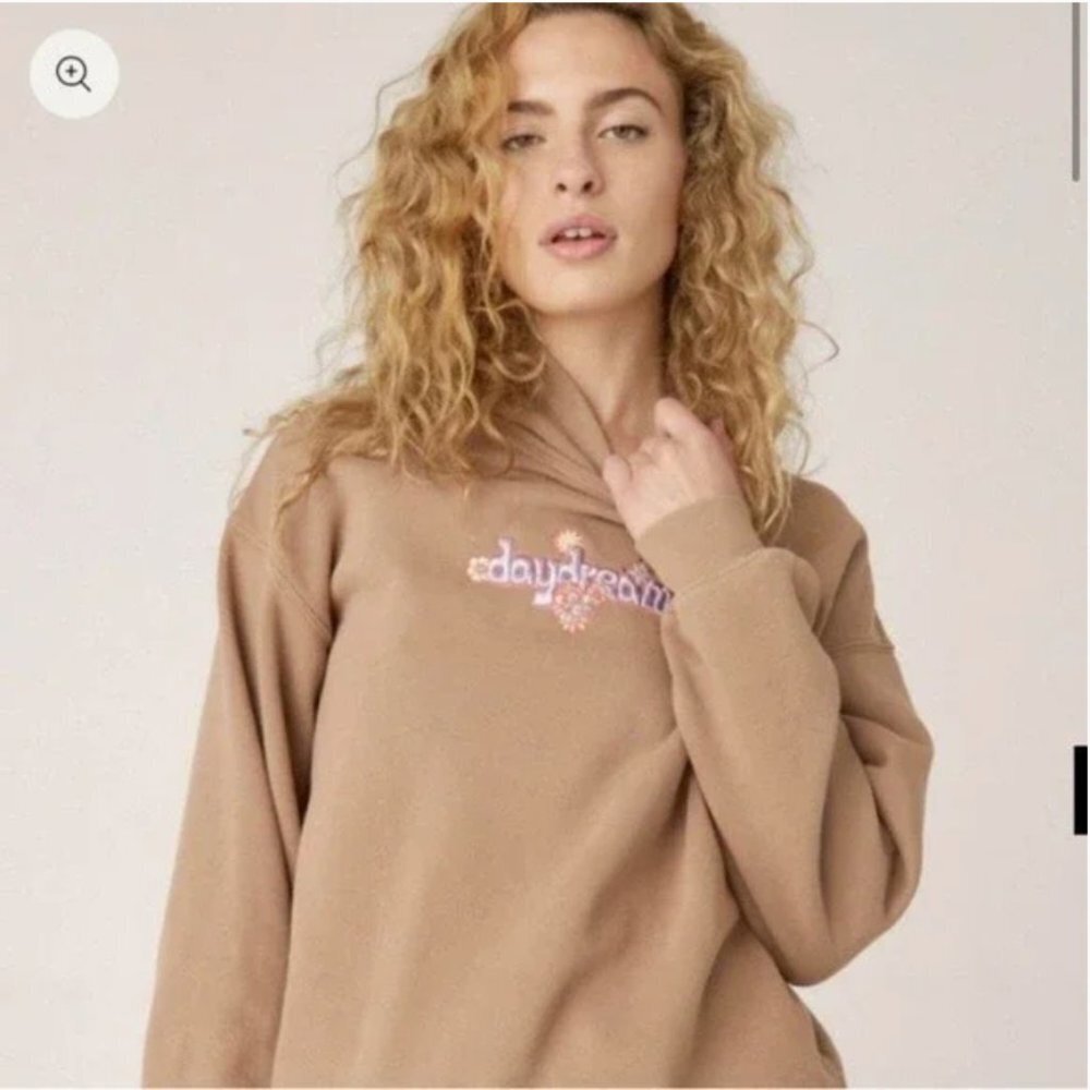 NWT DAYDREAMER  Free people Dreamer Hoodie in Taupe Brown size Large